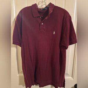 Polo by Ralph Lauren Men's Burgundy Short-Sleeve Polo Shirt